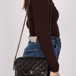 Chanel 1996 Small Classic Flap Camera Bag 24K GP - FashioNica