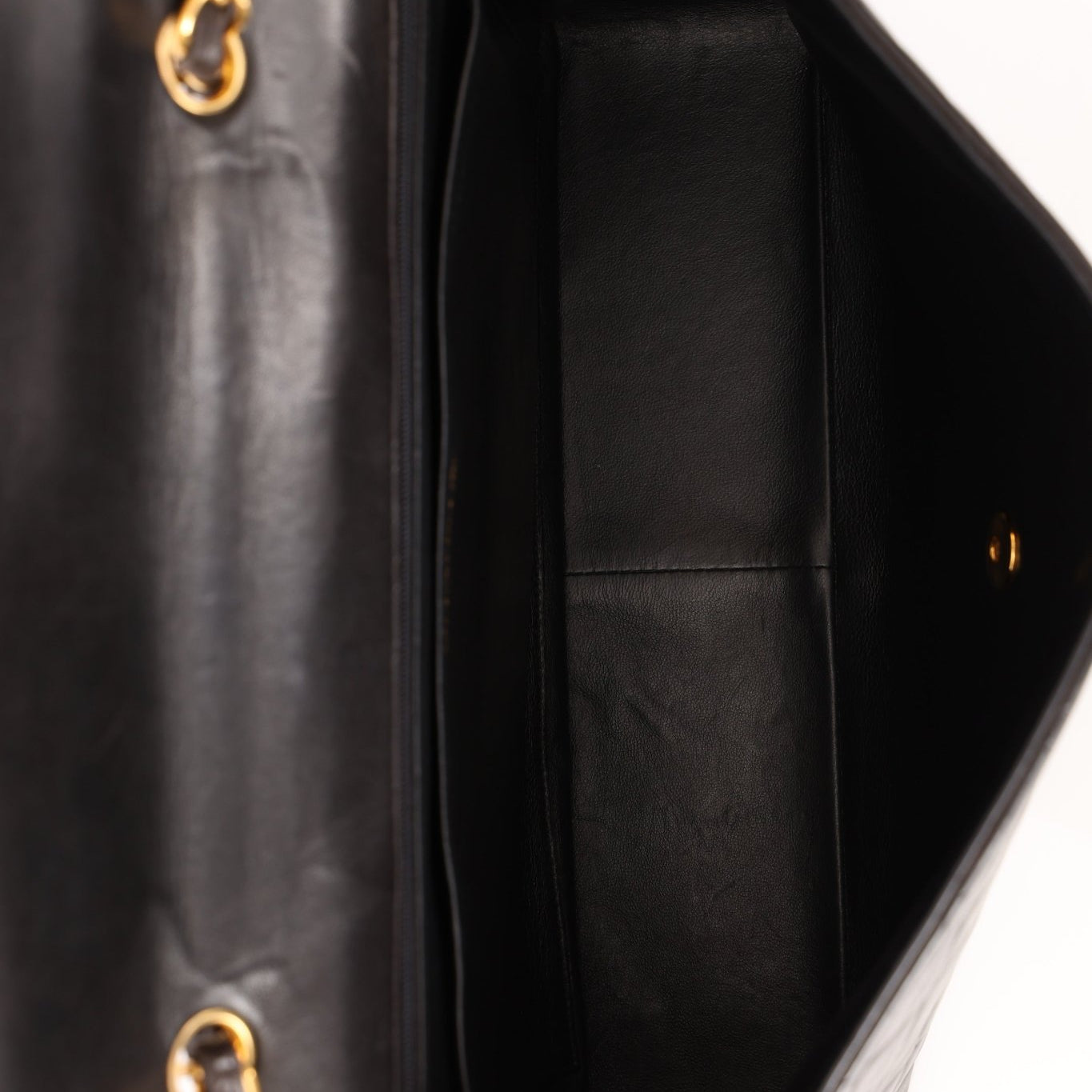 Chanel 1996 Turnlock Jumbo Flap Bag 24K GP - FashioNica