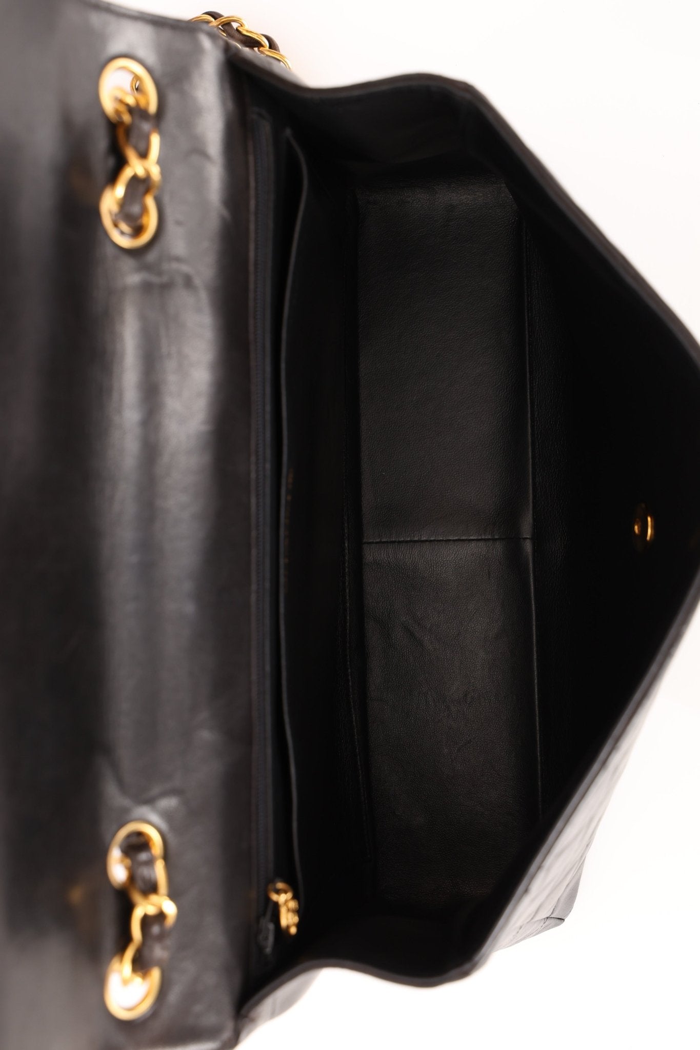 Chanel 1996 Turnlock Jumbo Flap Bag 24K GP - FashioNica