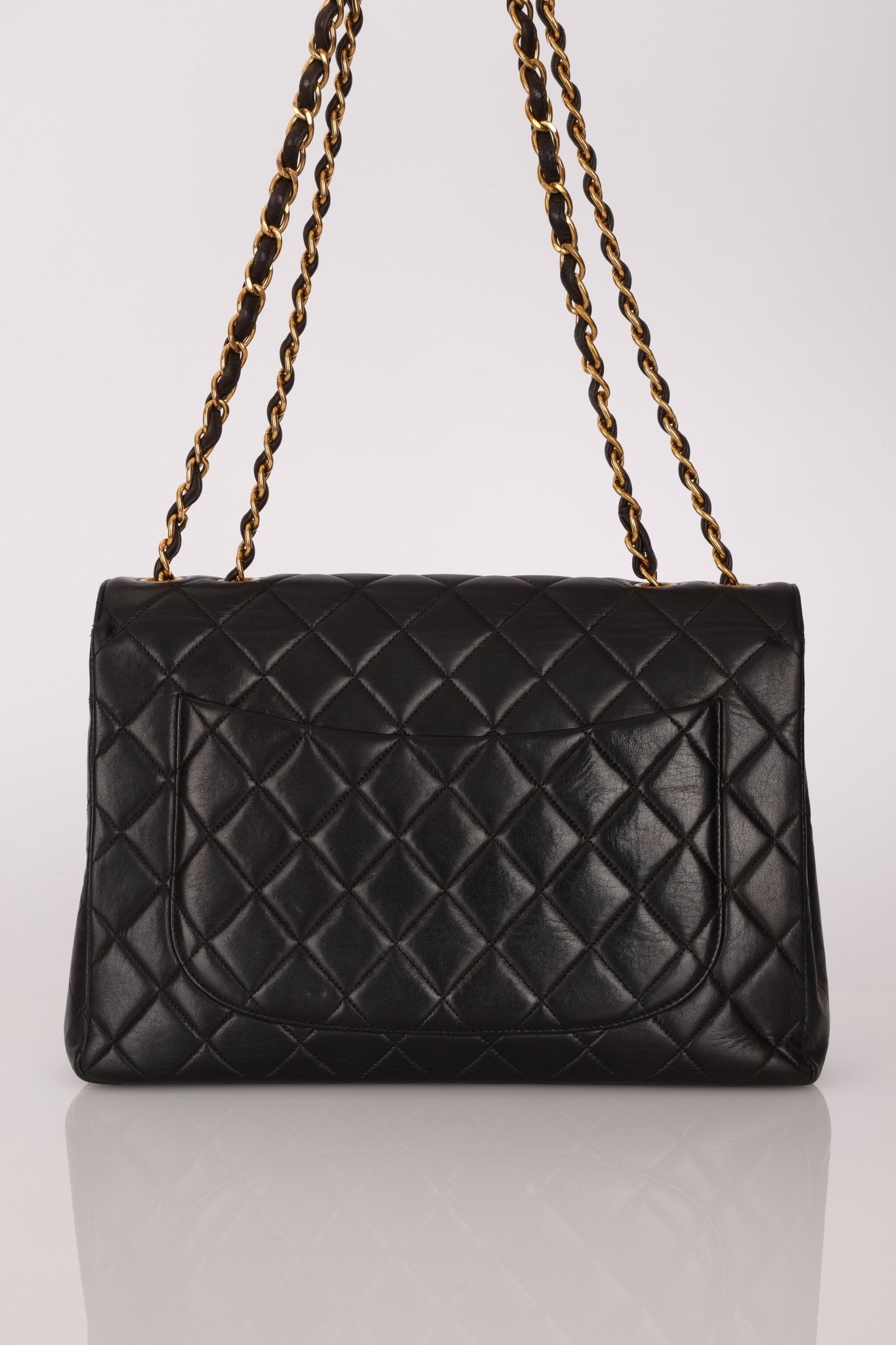 Chanel 1996 Turnlock Jumbo Flap Bag 24K GP - FashioNica