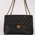 Chanel 1996 Turnlock Jumbo Flap Bag 24K GP - FashioNica