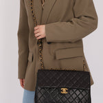 Chanel 1996 Turnlock Jumbo Flap Bag 24K GP - FashioNica