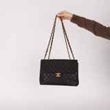 Chanel 1996 Turnlock Jumbo Flap Bag 24K GP - FashioNica