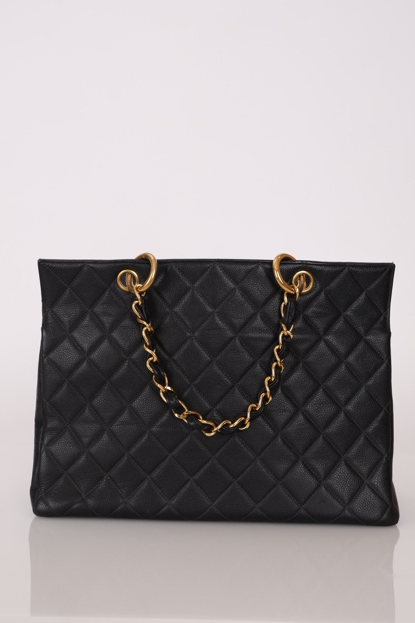 Chanel 1996 Vintage Caviar Grand Shopping Tote 24K GP - FashioNica