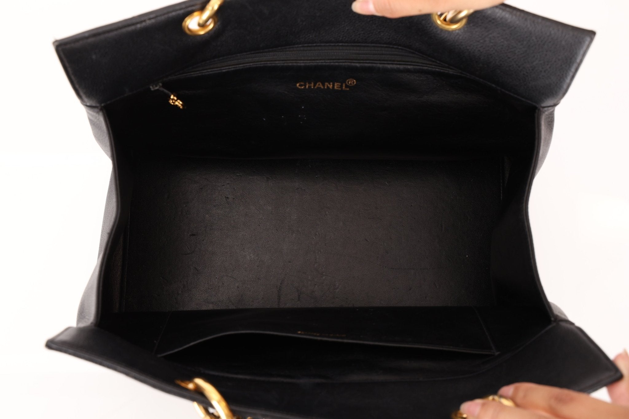 Chanel 1996 Vintage Caviar Grand Shopping Tote 24K GP - FashioNica
