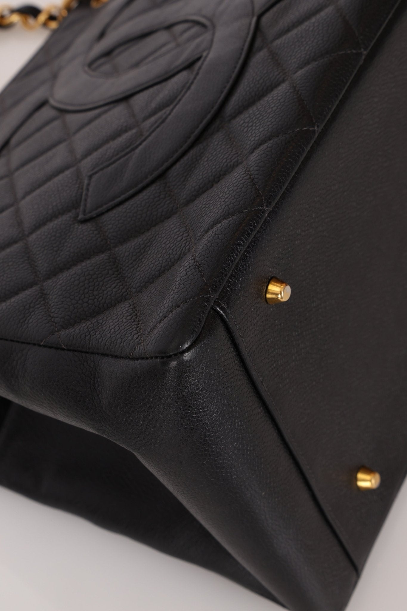 Chanel 1996 Vintage Caviar Grand Shopping Tote 24K GP - FashioNica