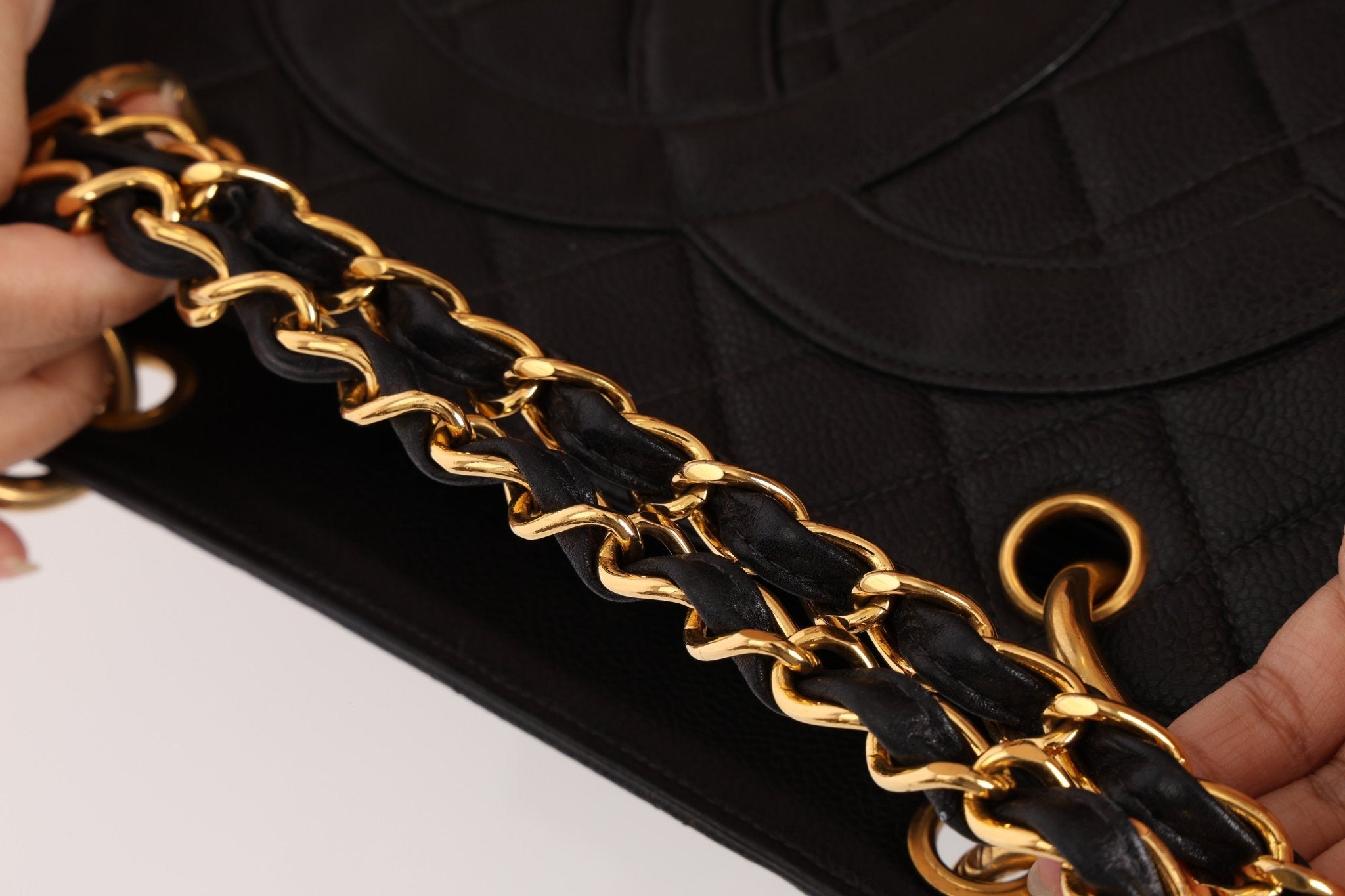 Chanel 1996 Vintage Caviar Grand Shopping Tote 24K GP - FashioNica