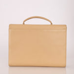 Chanel 1997 Beige Caviar XL Turnlock Briefcase 24K GP - FashioNica