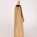 Chanel 1997 Beige Caviar XL Turnlock Briefcase 24K GP - FashioNica