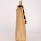 Chanel 1997 Beige Caviar XL Turnlock Briefcase 24K GP - FashioNica