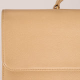 Chanel 1997 Beige Caviar XL Turnlock Briefcase 24K GP - FashioNica
