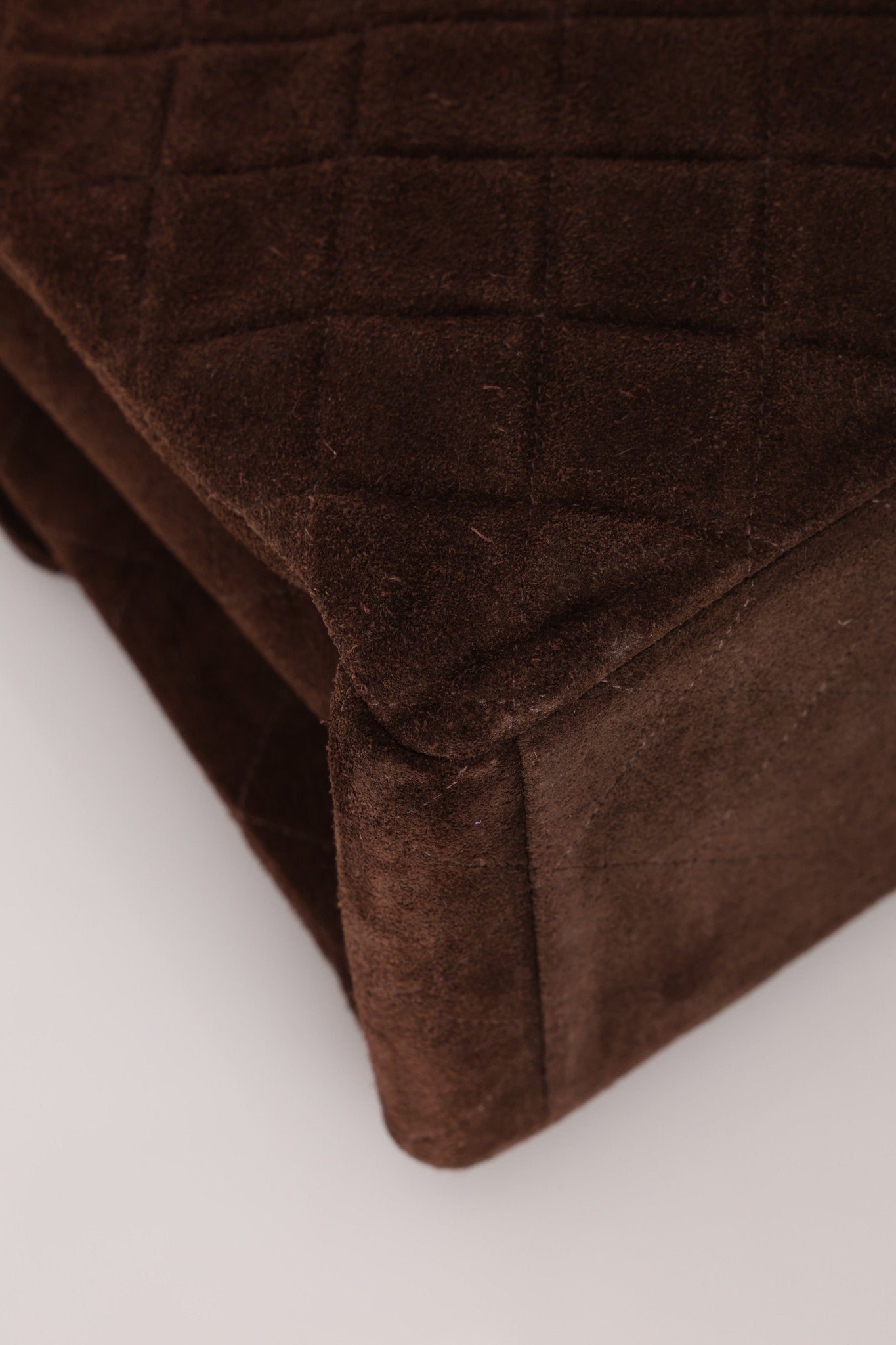 Chanel 1997 Brown Suede Turnlock Shoulder Bag 24k GP - FashioNica