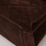 Chanel 1997 Brown Suede Turnlock Shoulder Bag 24k GP - FashioNica