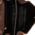 Chanel 1997 Brown Suede Turnlock Shoulder Bag 24k GP - FashioNica