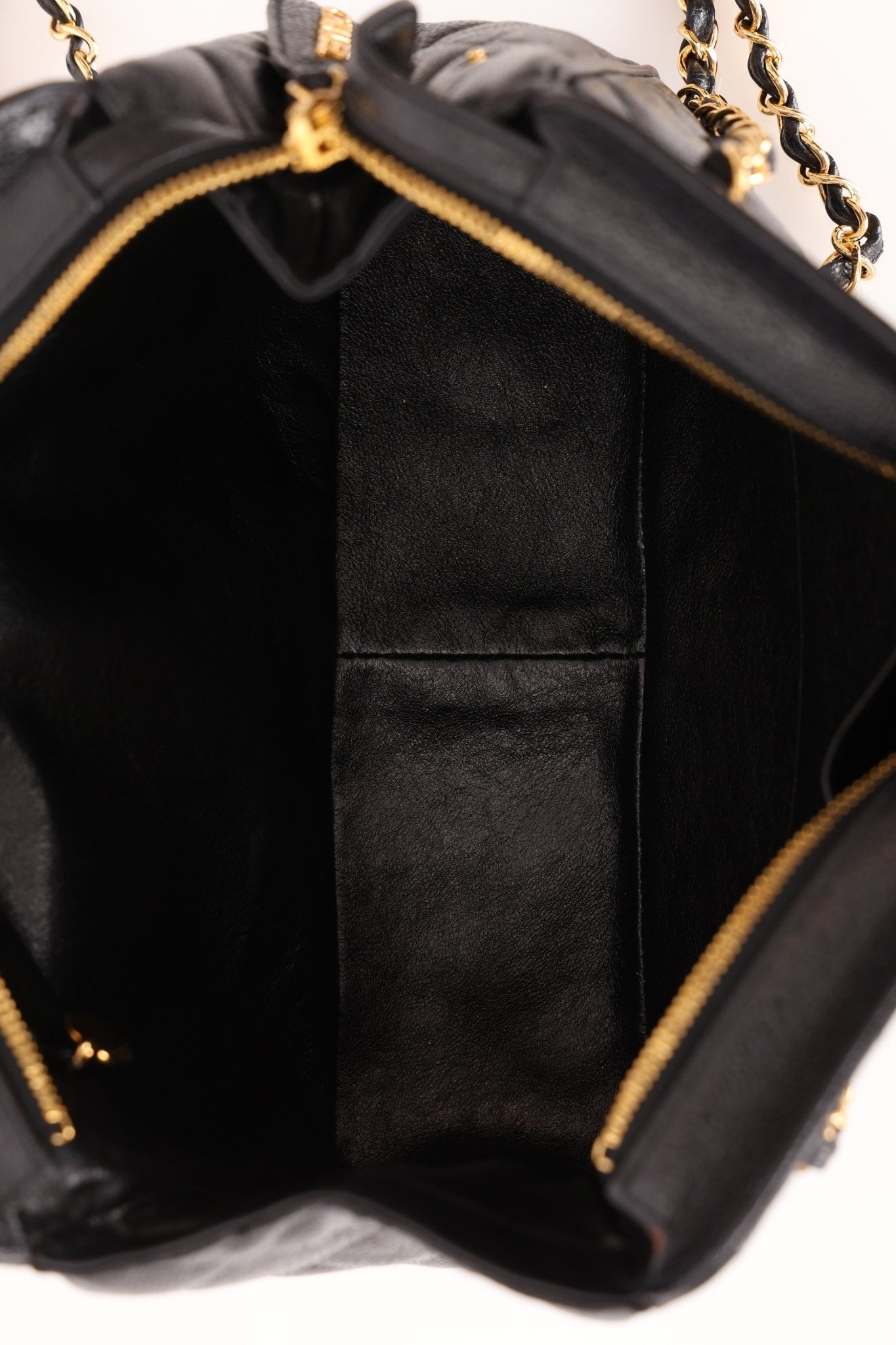 Chanel 1997 Caviar Camera Bag Turnlock Chain Tote 24K GP - FashioNica