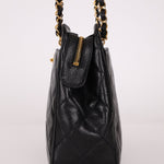 Chanel 1997 Caviar Camera Bag Turnlock Chain Tote 24K GP - FashioNica