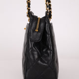 Chanel 1997 Caviar Camera Bag Turnlock Chain Tote 24K GP - FashioNica