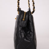 Chanel 1997 Caviar Camera Bag Turnlock Chain Tote 24K GP - FashioNica