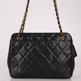 Chanel 1997 Caviar Camera Bag Turnlock Chain Tote 24K GP - FashioNica