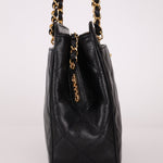 Chanel 1997 Caviar Camera Bag Turnlock Chain Tote 24K GP - FashioNica