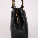 Chanel 1997 Caviar Camera Bag Turnlock Chain Tote 24K GP - FashioNica