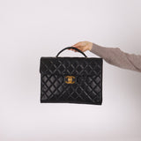 Chanel 1997 Caviar Large Turnlock Briefcase - FashioNica