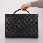 Chanel 1997 Caviar Large Turnlock Briefcase - FashioNica
