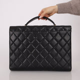 Chanel 1997 Caviar Large Turnlock Briefcase - FashioNica