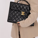 Chanel 1997 Caviar Large Turnlock Briefcase - FashioNica