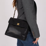 Chanel 1997 Caviar Triple CC Turnlock Tote - FashioNica