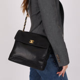 Chanel 1997 Caviar Triple CC Turnlock Tote - FashioNica