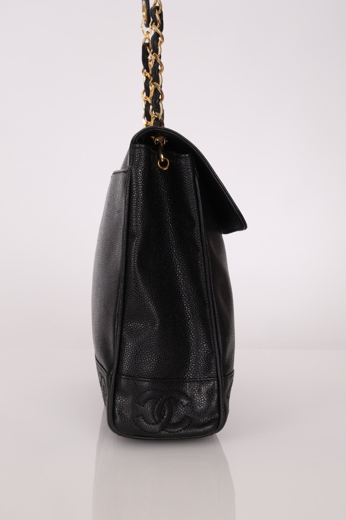 Chanel 1997 Caviar Triple CC Turnlock Tote - FashioNica