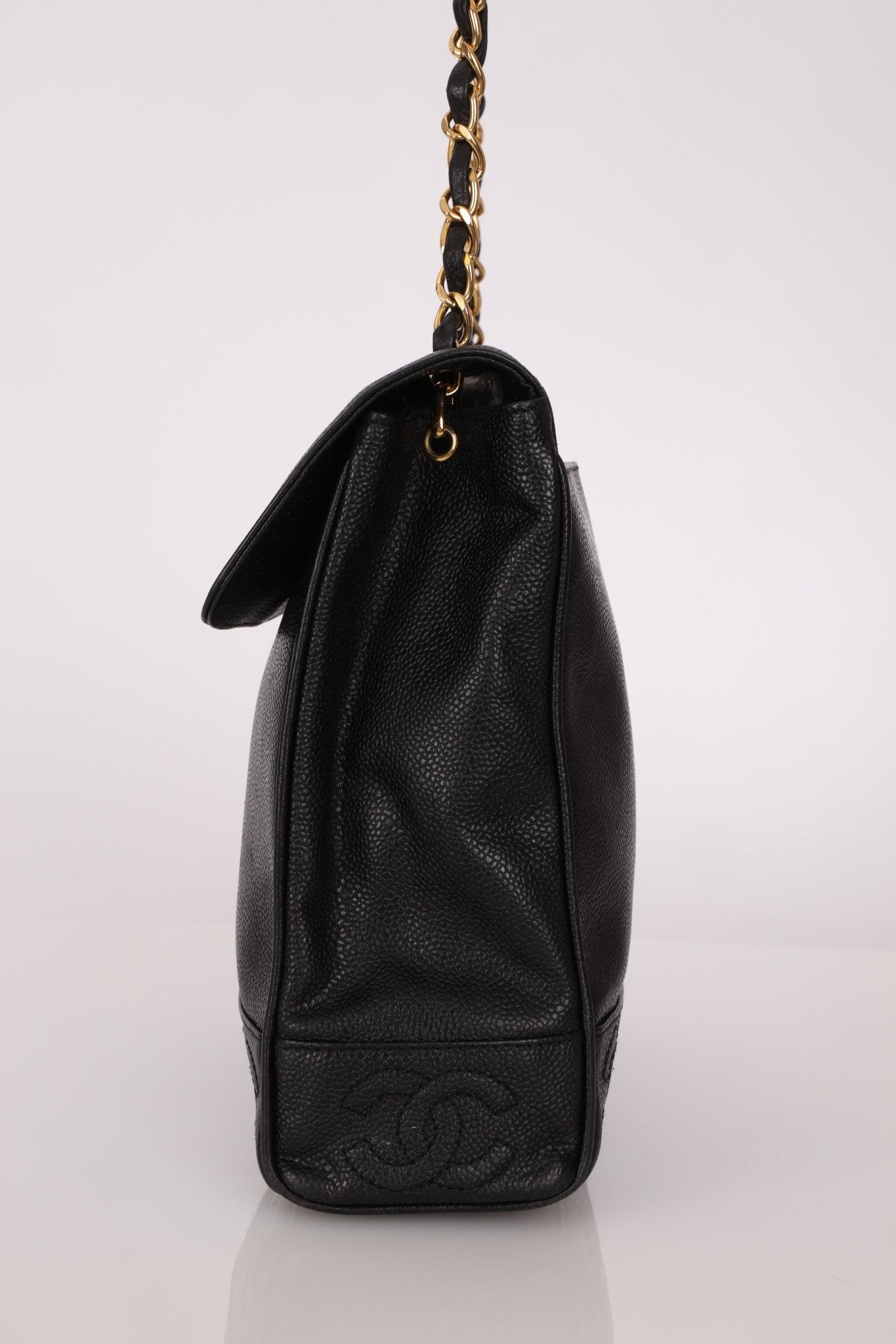 Chanel 1997 Caviar Triple CC Turnlock Tote - FashioNica