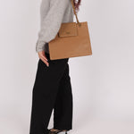 Chanel 1997 Caviar Turnlock Beige Chain Bag - FashioNica