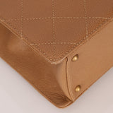 Chanel 1997 Caviar Turnlock Beige Chain Bag - FashioNica