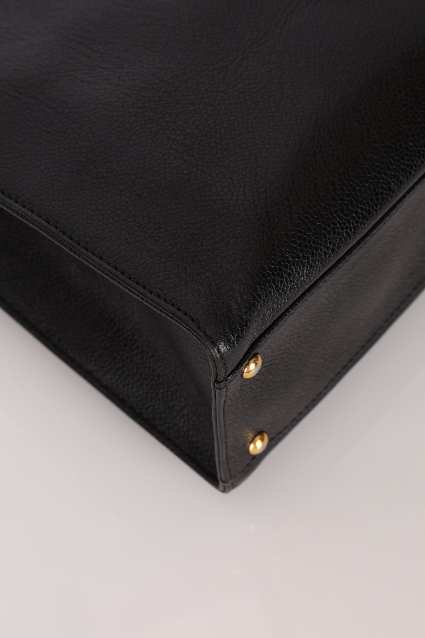 Chanel 1997 Caviar Turnlock North South Tote Bag 24k GP - FashioNica