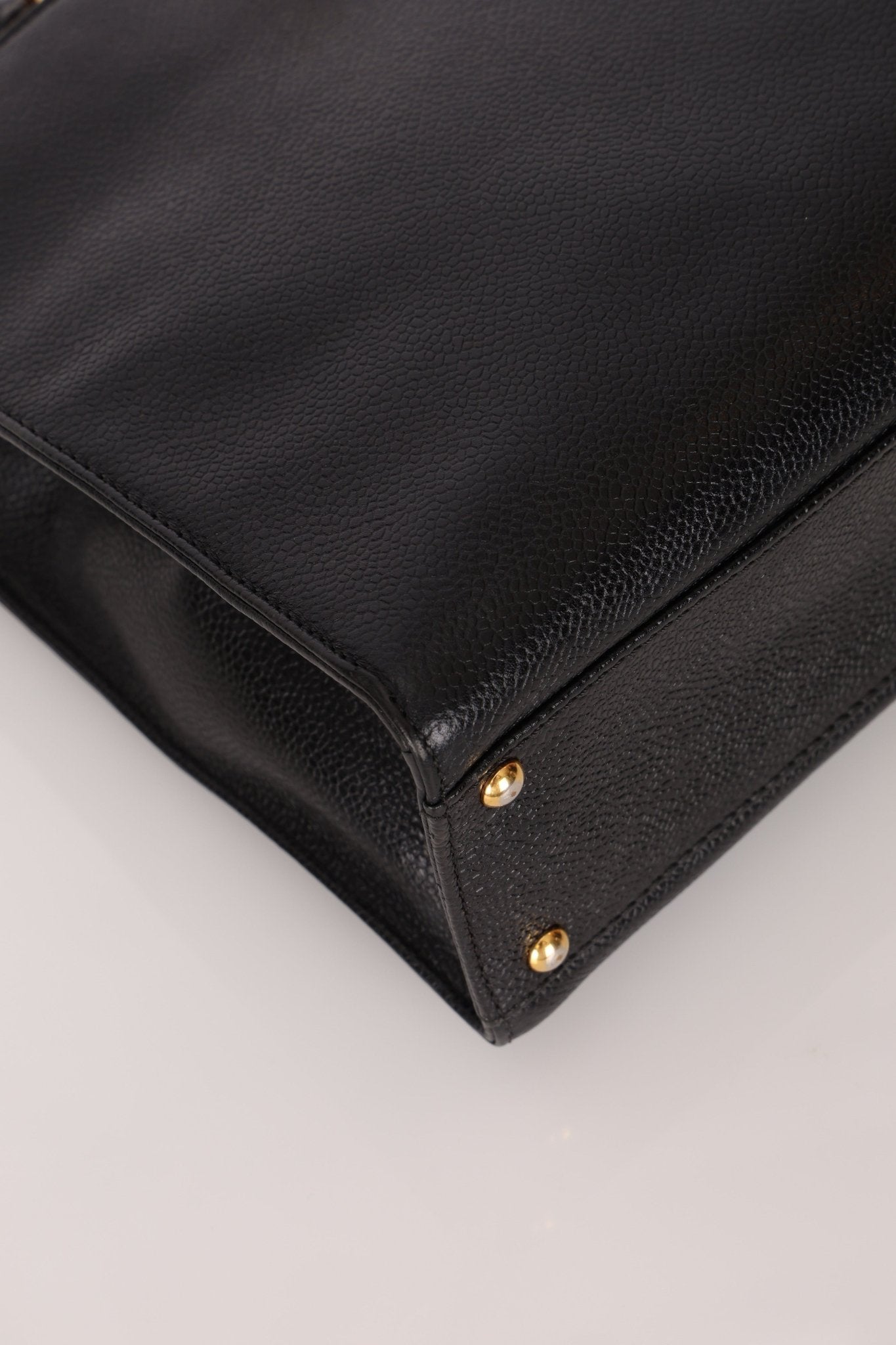 Chanel 1997 Caviar Turnlock North South Tote Bag 24k GP - FashioNica