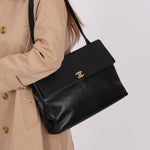 Chanel 1997 Caviar Turnlock Shoulder Bag - FashioNica