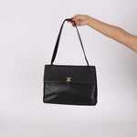 Chanel 1997 Caviar Turnlock Shoulder Bag - FashioNica