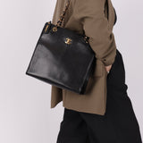 Chanel 1997 Caviar Zip Turnlock Tote Bag - FashioNica