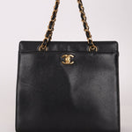 Chanel 1997 Caviar Zip Turnlock Tote Bag 24k GP - FashioNica
