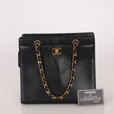 Chanel 1997 Caviar Zip Turnlock Tote Bag 24k GP - FashioNica