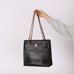 Chanel 1997 Caviar Zip Turnlock Tote Bag - FashioNica