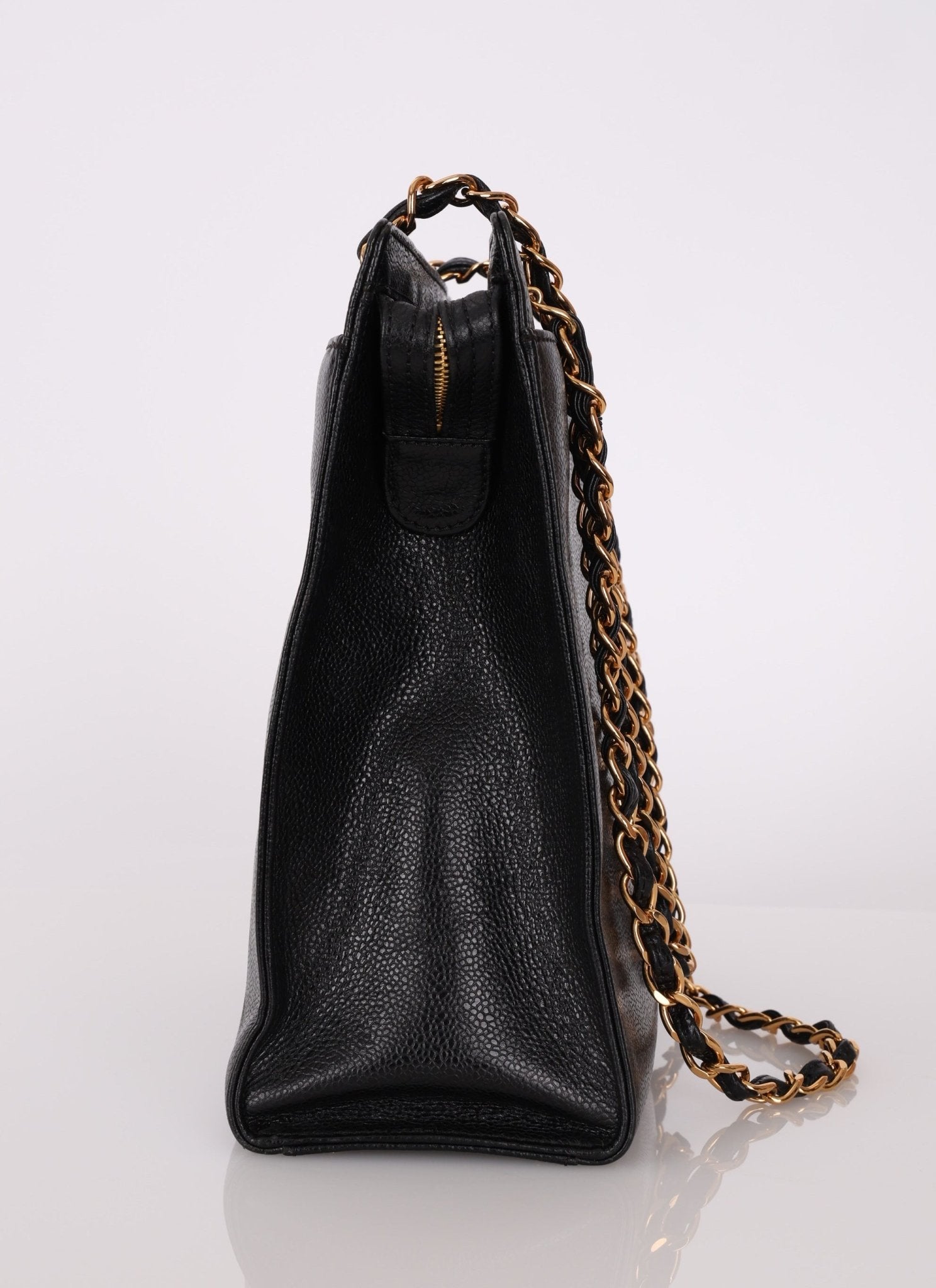 Chanel 1997 Caviar Zip Turnlock Tote Bag - FashioNica