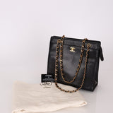 Chanel 1997 Caviar Zip Turnlock Tote Bag - FashioNica