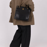 Chanel 1997 Caviar Zip Turnlock Tote Bag - FashioNica