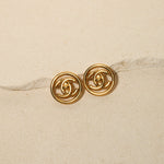 Chanel 1997 CC Turnlock Circle Clip - On Earrings - FashioNica
