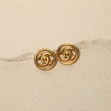 Chanel 1997 CC Turnlock Circle Clip - On Earrings - FashioNica
