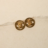 Chanel 1997 CC Turnlock Circle Clip - On Earrings - FashioNica
