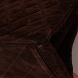 Chanel 1997 Chocolate Suede Turnlock Kelly Shoulder Bag - FashioNica